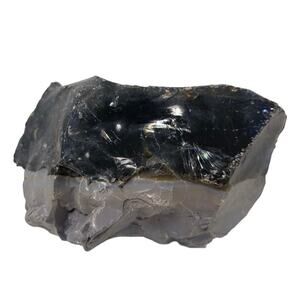Black Gray‎ Art Glass Cullet Layered Multicolor Slag #5XL199